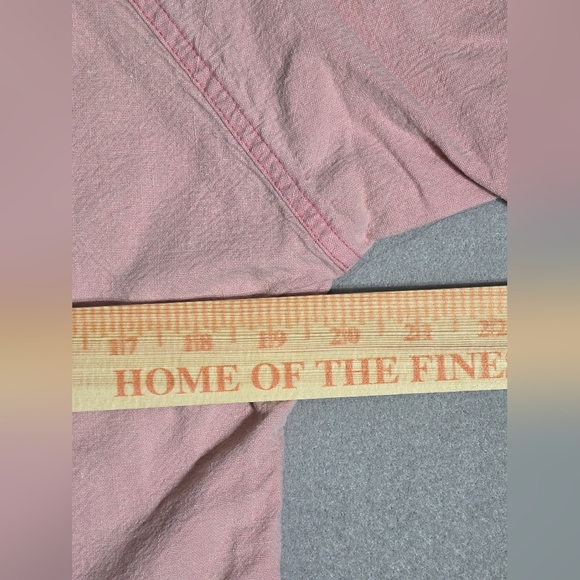Vintage LA Seat Covers long sleeve shirt muted baby pink rough cotton - Picture 7 of 7